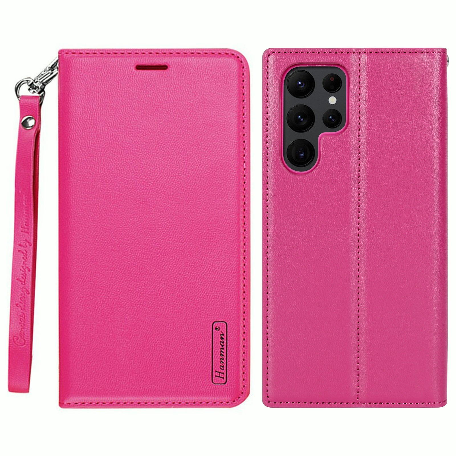 HANMAN Minor Series Phone Wallet Case for Samsung Galaxy S23 Ultra PU Leather Stand Cell Phone Cover HANMAN Minor Series Phone Wallet Case for Samsung Galaxy S23 Ultra PU Leather Stand Cell Phone Cover